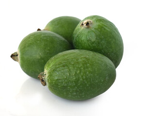 Feijoa Fruit on white background