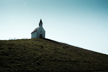 The minimal small church on the hill