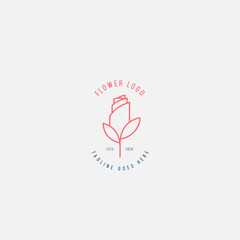 Rose logo design vector illustration