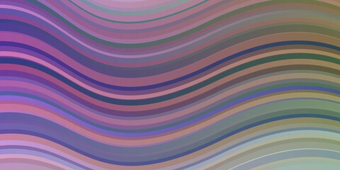 Light Multicolor vector background with lines. Colorful illustration with curved lines. Pattern for ads, commercials.