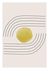 Trendy abstracte creatieve minimalistische artistieke handgeschilderde compositie