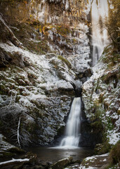  Woodland Snow waterfall Landscape