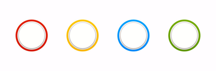 4 components chart make up something. Modern business circle infographics four options banner. Vector layout piece chart workflow. 4 piece diagram number component. Four step up options for web design