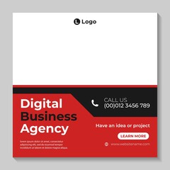 Digital marketing agency social media post banner template