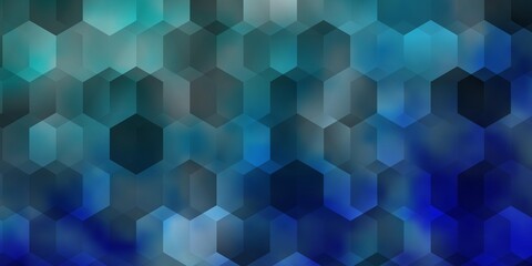 Fototapeta na wymiar Light BLUE vector layout with hexagonal shapes.