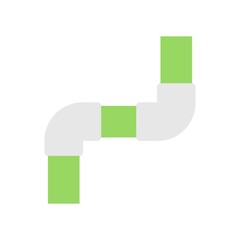 Water pipeline icon illustration in flat design style.