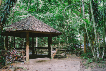 Fototapeta na wymiar Hut in the forest