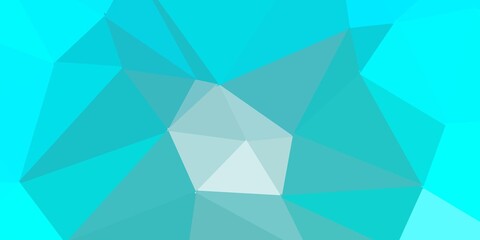 Fototapeta premium Light green vector triangle mosaic background.