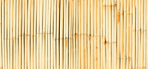 Seamless background of yellow wall bamboo. Nature wood material for traditional culture lifestyle