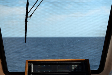 command deck of ship detail
