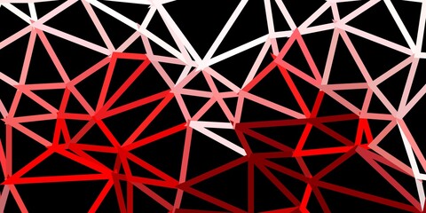 Dark orange vector triangle mosaic template.