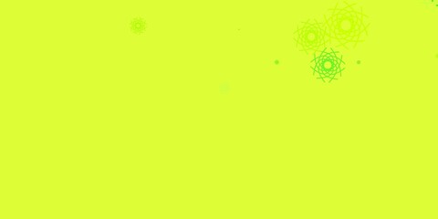 Light Green, Yellow vector pattern with abstract shapes.