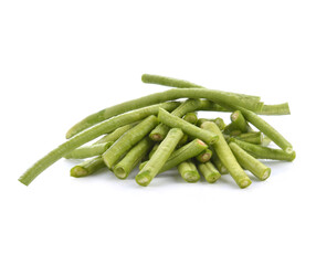 Yardlong bean isolated on white background