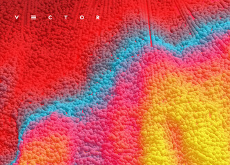 Liquid paint abstraction. Art design. Texture with dynamic particles. 3d vector Illustration.