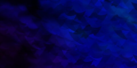 Dark Pink, Blue vector layout with rectangles, triangles.