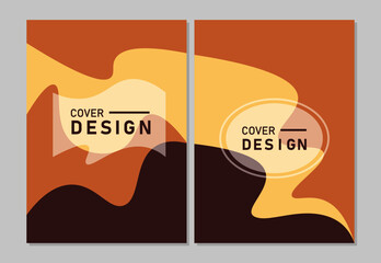 flyer or cover design paper cut template