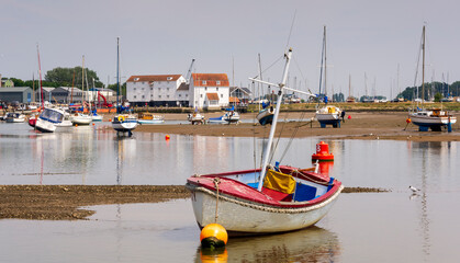 Safety boat and tide mill at Woodbridge on the Deben Estuary © Nimur