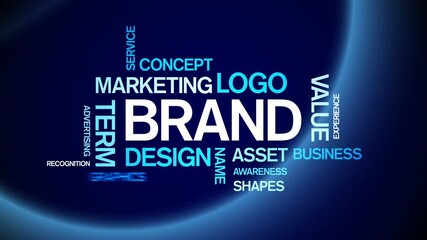 4k Brand Animated Tag Word Cloud;Text Design Animation;Kinetic Typography.