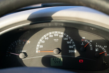 speedometer and dashboard