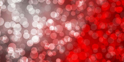Light Red vector background with spots. Abstract colorful disks on simple gradient background. Design for posters, banners.