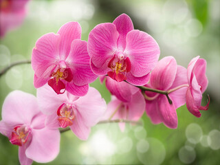 Naklejka na ściany i meble pink orchids