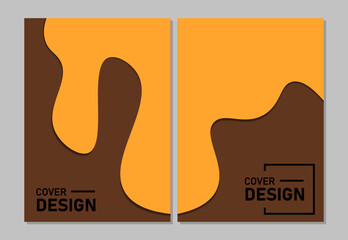 Cover design modern template paper cut design abstract background