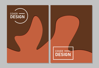 Cover design modern template paper cut design abstract background