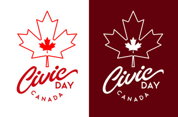 Civic Day Canada logo design concept, vector eps.