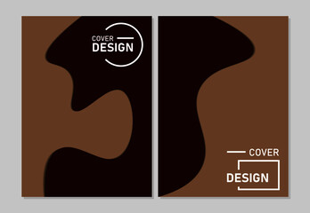 Cover design modern template paper cut design abstract background