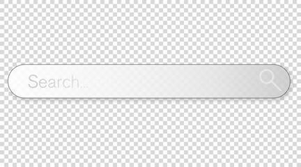 browser search bar with magnifier isolated on transparent background vector illustration