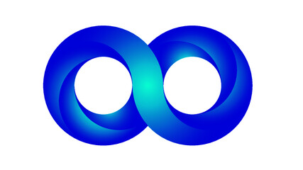 Infinity logo in blue gradient 