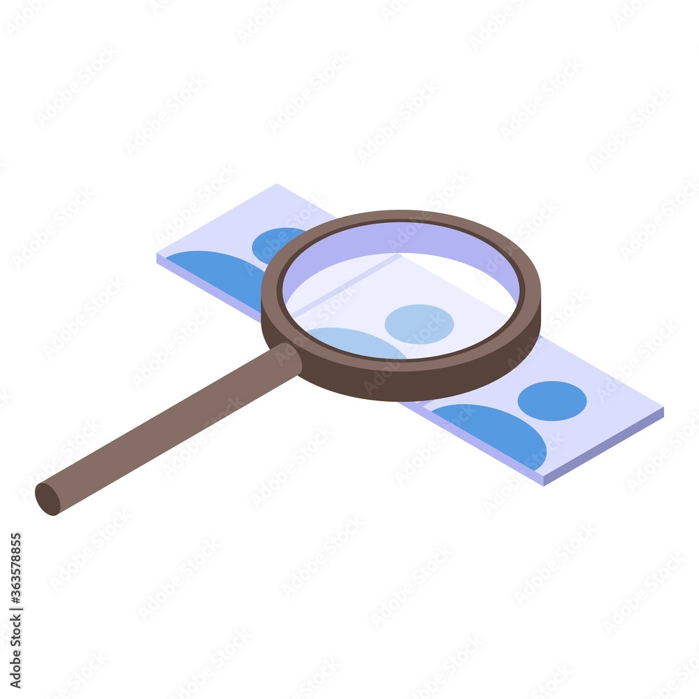 Poster headhunter magnifier cv icon. isometric of headhunter magnifier cv vector icon for web design isolat