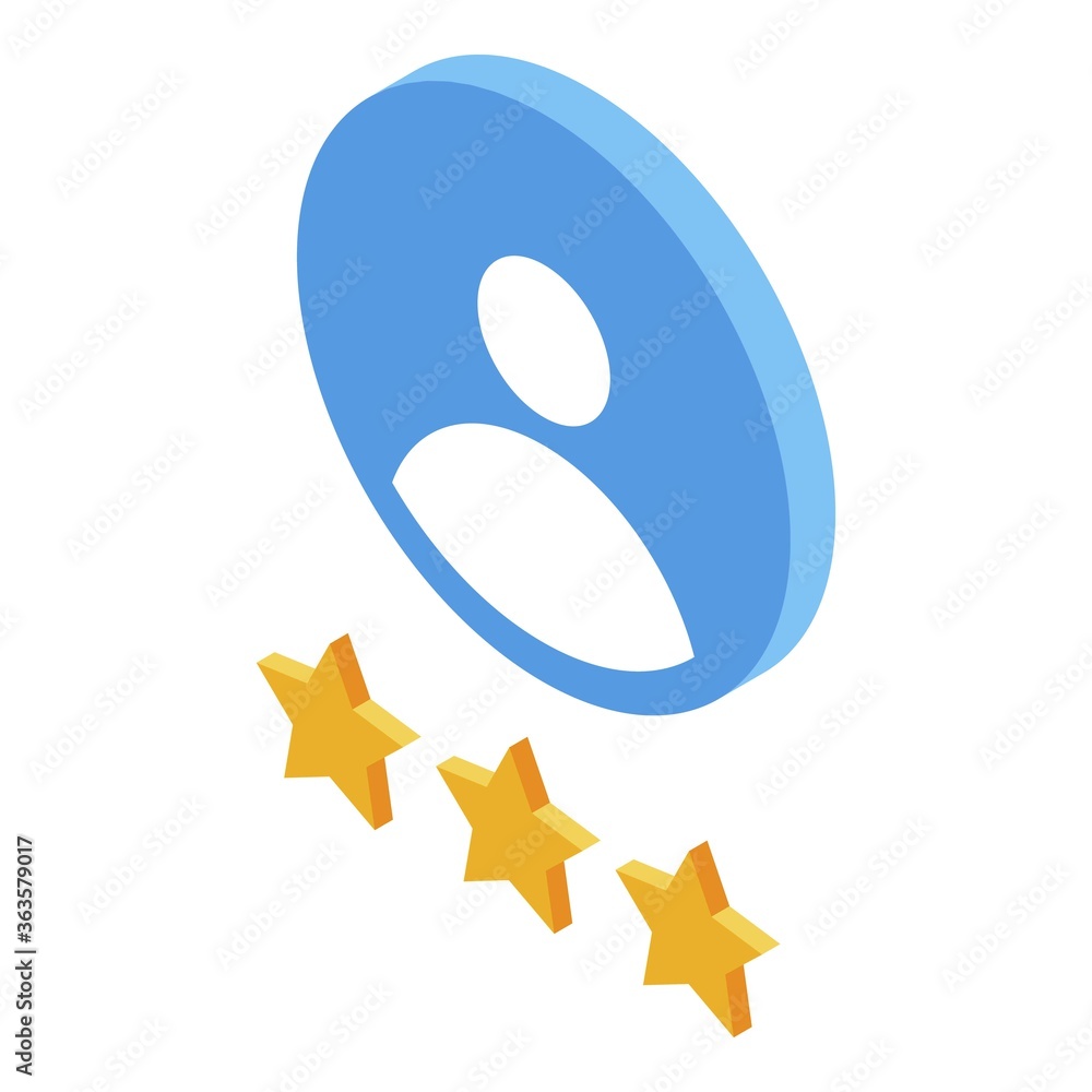 Poster headhunter rating icon. isometric of headhunter rating vector icon for web design isolated on white 