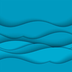 Blue sea seamless pattern with waves.