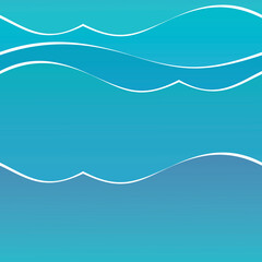 Sea seamless pattern with waves.