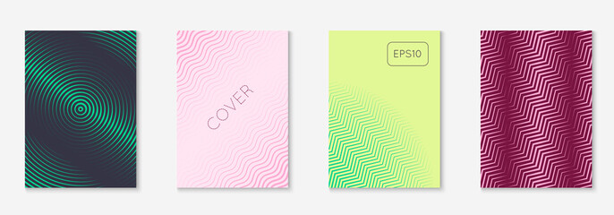 Minimalistic cover template set with gradients