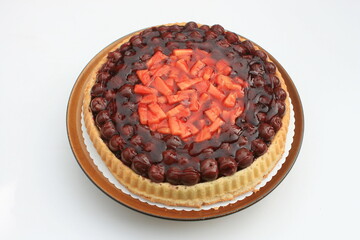Kirschkuchen. Obstkuchen.