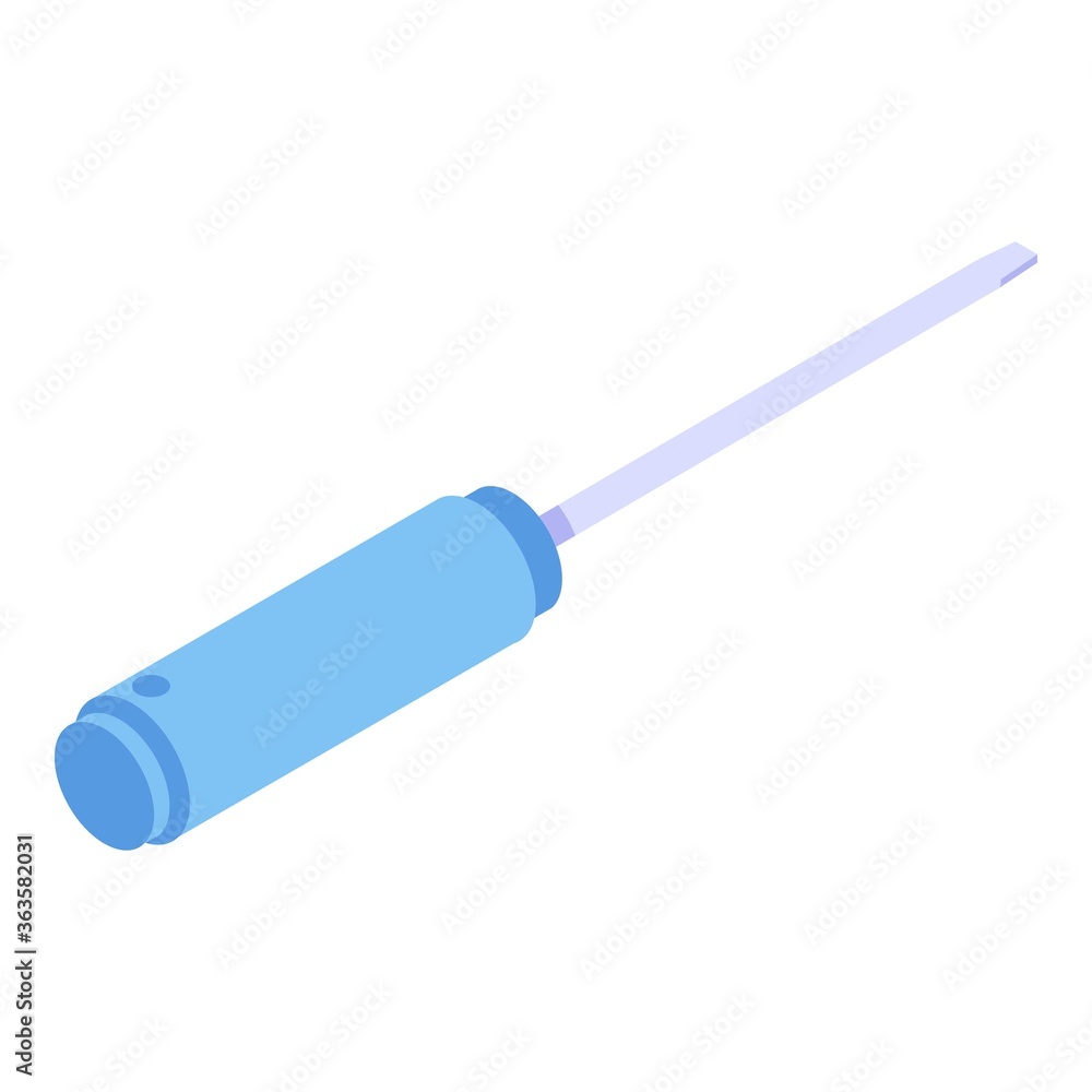 Poster testing screwdriver icon. isometric of testing screwdriver vector icon for web design isolated on wh