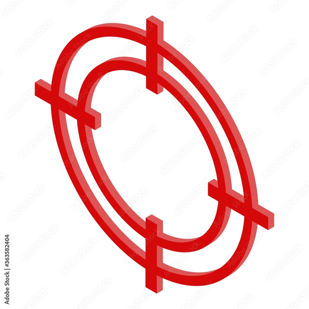 Poster testing software target icon. isometric of testing software target vector icon for web design isolat