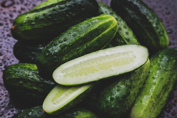fresh homemade cucumbers from the garden