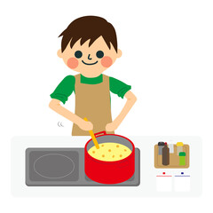 家事をする男性