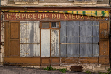 Abandoned storefront, Argenton sur Creuse, France