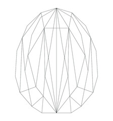 simple polygone vector art of easter egg