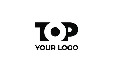 
Logo with the word TOP, silhouettes of letters