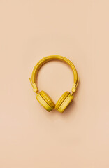 Yellow minimal headphones