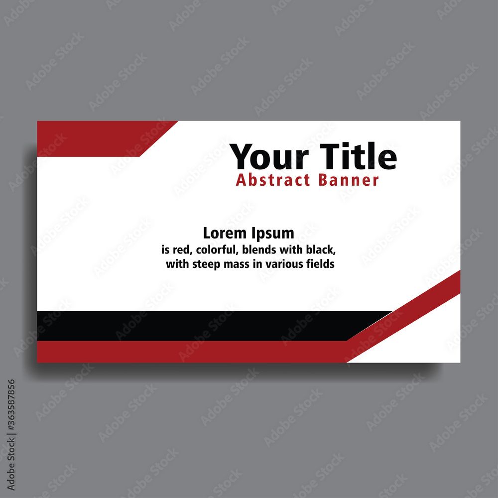 Poster red abstract elegant banner. design template vector