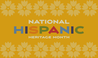 Hispanic Heritage Month background. Poster, card, banner