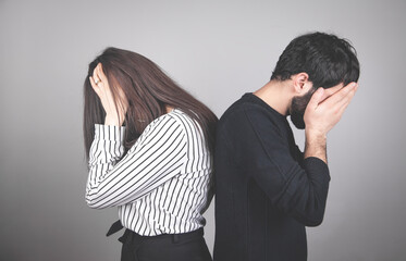 Caucasian upset couple. Relationship problems