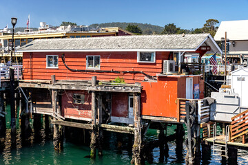 old shack on the pier in monterey california