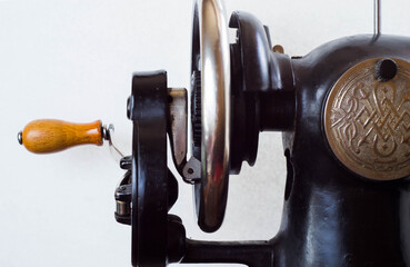 old sewing machine close up